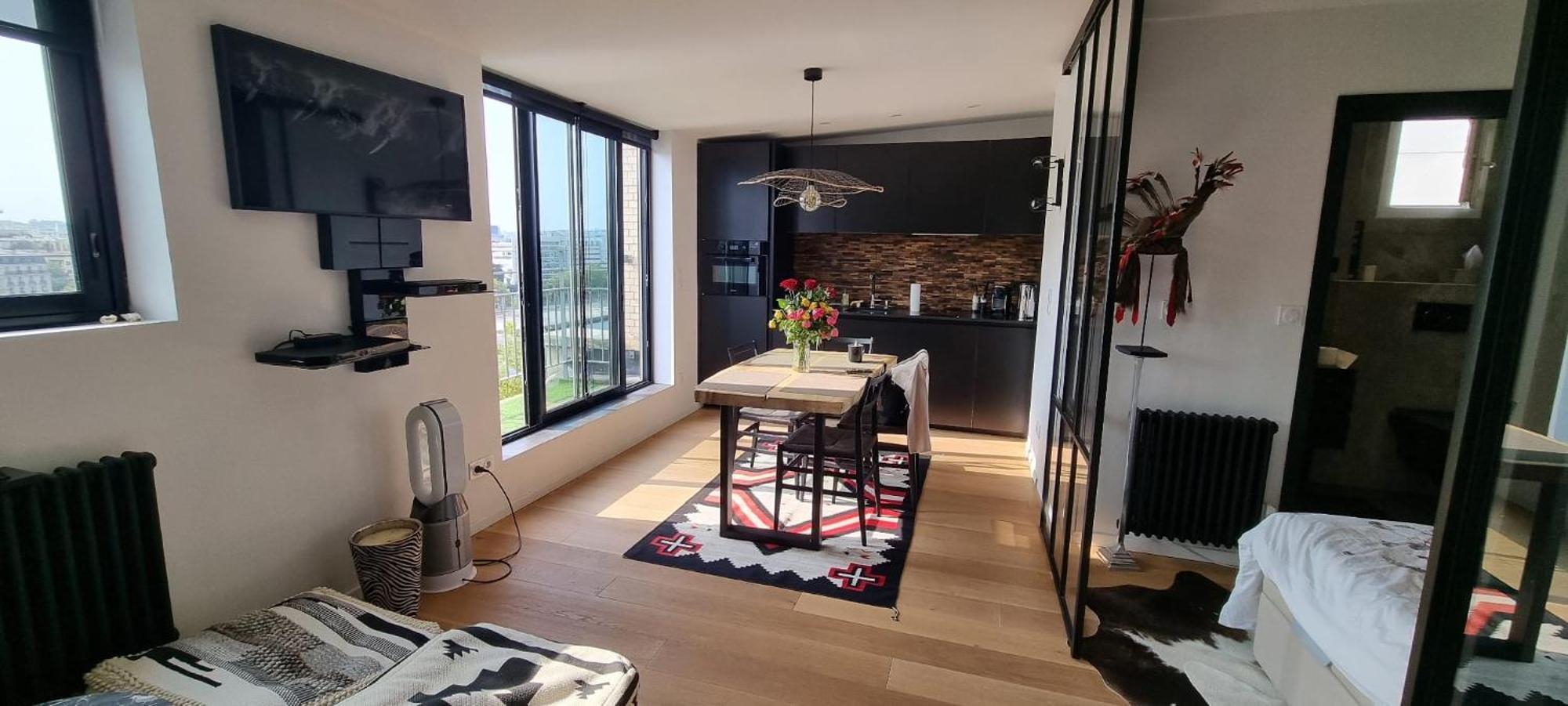 Appartement Vue Tour Eiffel Paris 16 Eme Extérieur photo